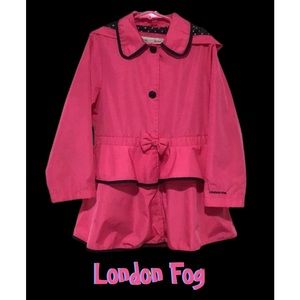 London‎ Fog Hooded Raincoat, Lined, Size L/6X
